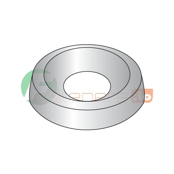 Newport Fasteners Countersunk Washer, Fits Bolt Size #8 , Steel Nickel Plated Finish, 10000 PK 154975 - main